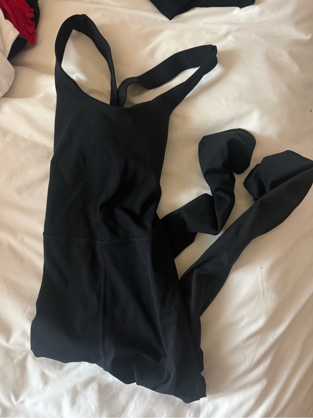 Black Strappy One-Piece Bodysuit